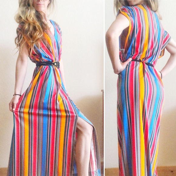candy stripe maxi dress